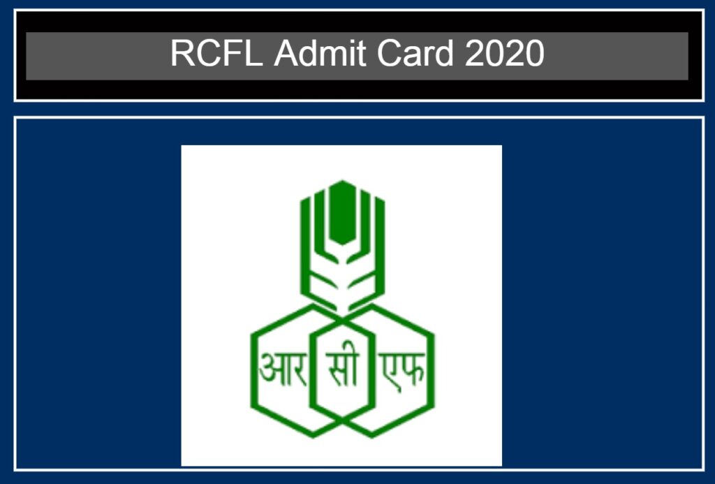 RCFL Admit Card 2020