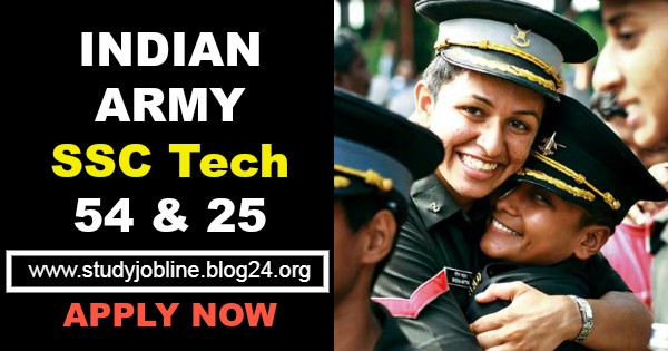 Indian Army SSC Tech Recruitment 2020-study job line