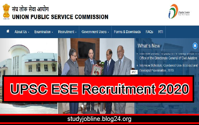UPSC ESE Recruitment 2020