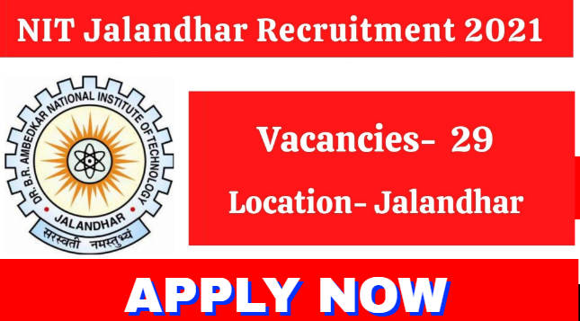 NIT Jalandhar Faculty Recruitment 2021