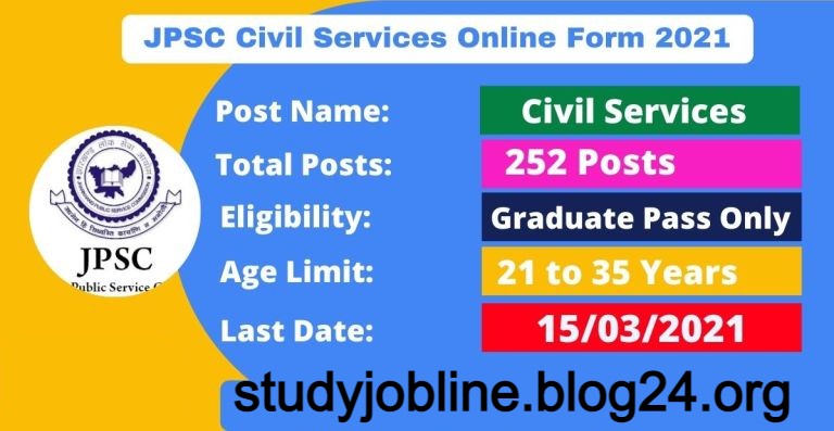Jharkhand Civil Sesrvices JPSC Pre Recruitment Online Form 2021