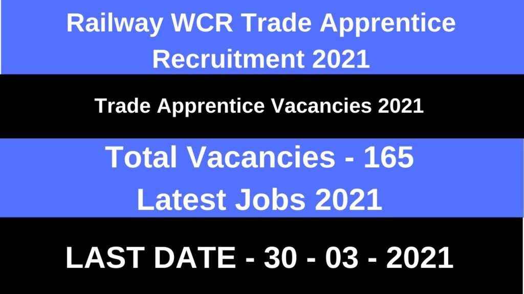 WCR Apprentice Recruitment 2021,
