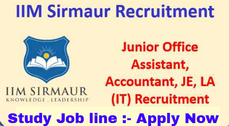 IIM Sirmaur Recruitment 2021
