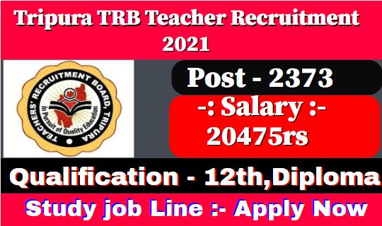 Tripura TRB Teacher Recruitment 2021