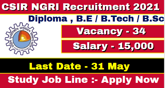 CSIR NGRI Recruitment 2021