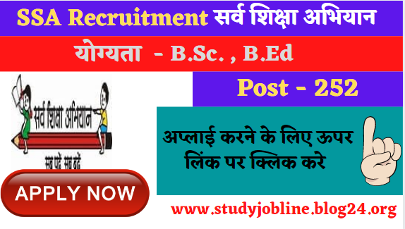 SSA Gujarat Online Teacher Recruitment 2021