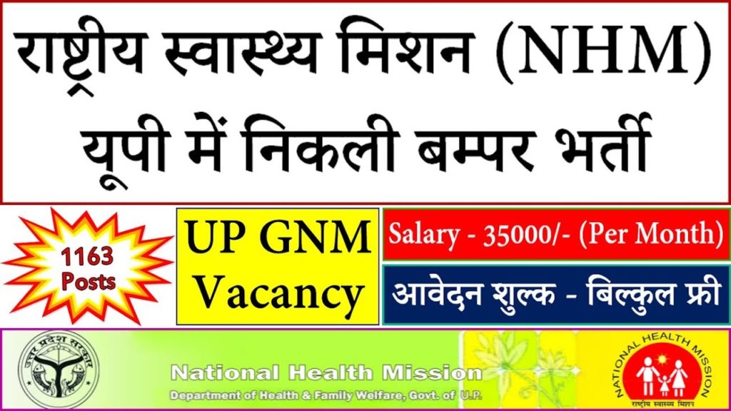 Uttar Pradesh UP NHM CHO Recruitment 2021