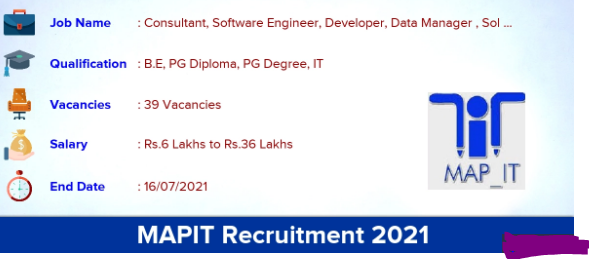 MAPIT Recruitment 2021 Apply 39 Developer and Consultant Posts