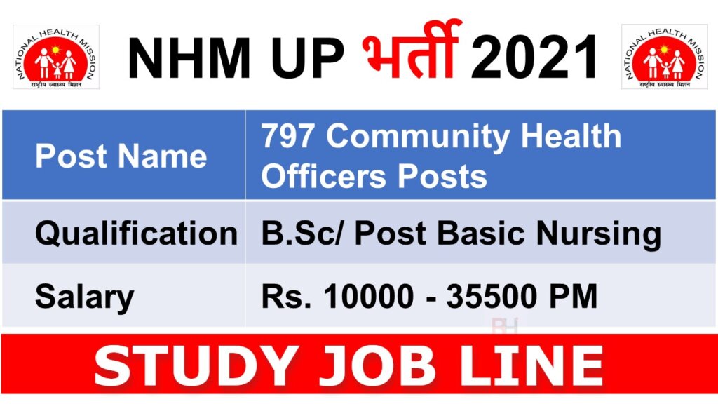 UP NHM CHO 797 Post Recruitment 2021