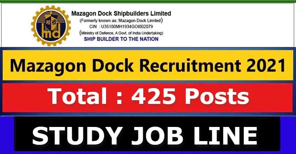 Mazagon Dock Shipbuilder Recruitment 2021