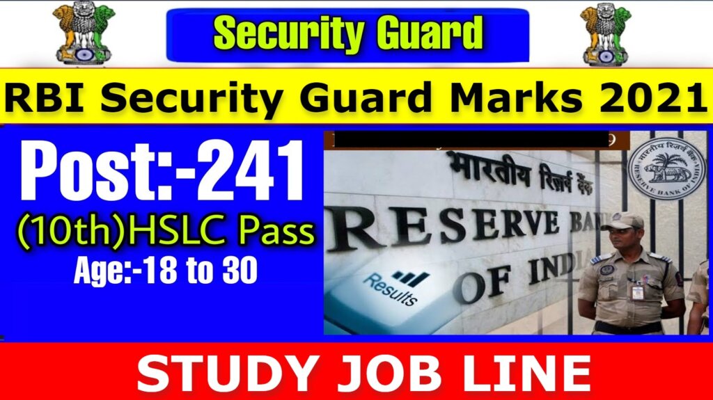 RBI Security Guard Marks 2021