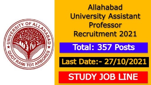 Allahabad University Assistant Professor Recruitment 2021