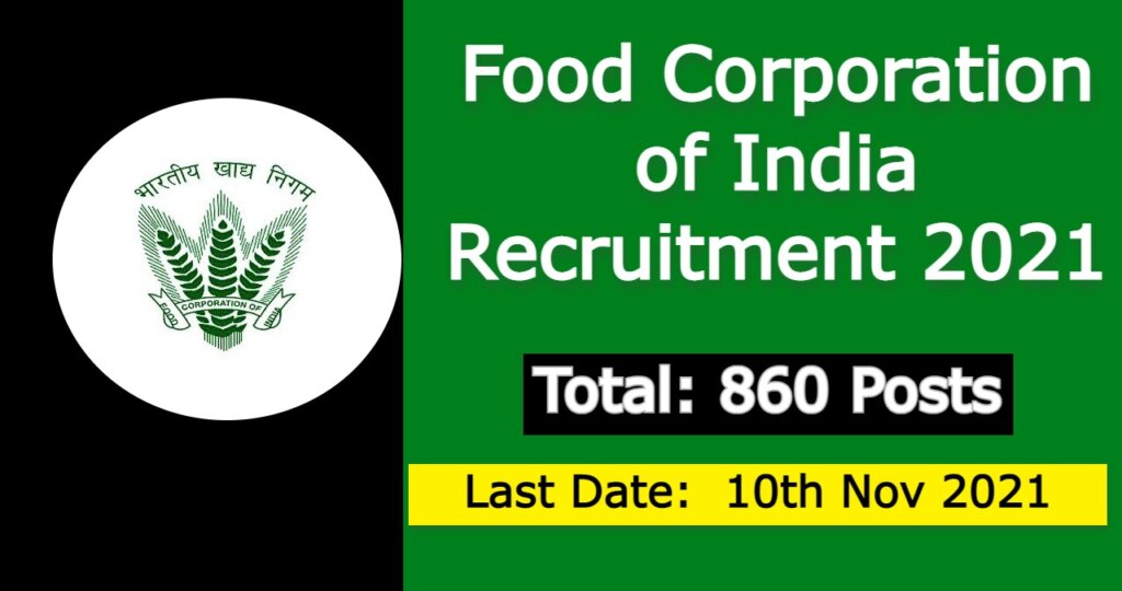 Food Corporation of India Recruitment 2021