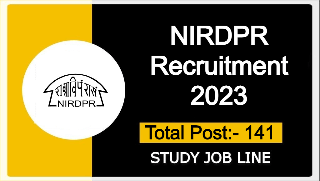 NIRDPR Recruitment 2023