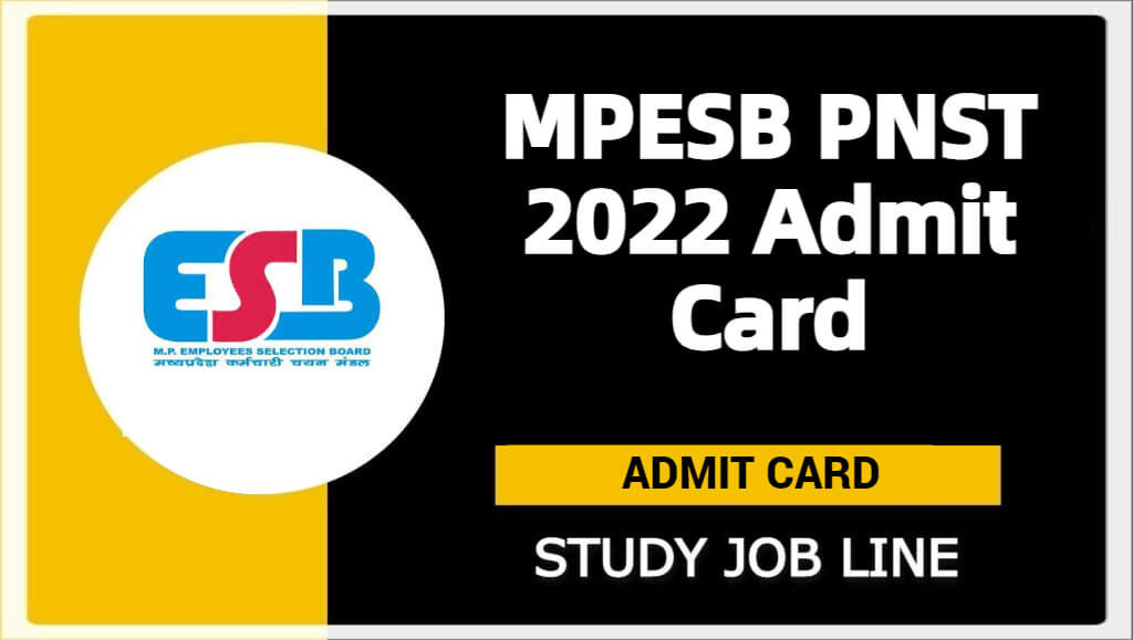 MPESB PNST 2022 Admit Card