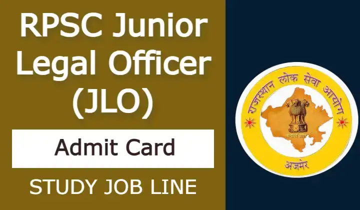 RPSC Junior Legal Officer (JLO) Admit Card 2023
